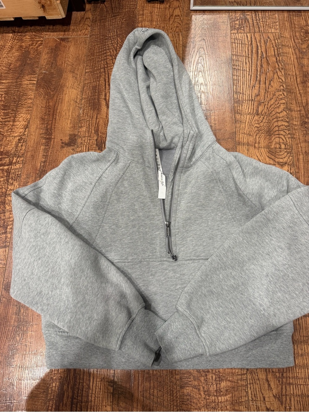 Women’s Lululemon Grey Half-Zip Hooded Scuba Sweatshirt XS/S